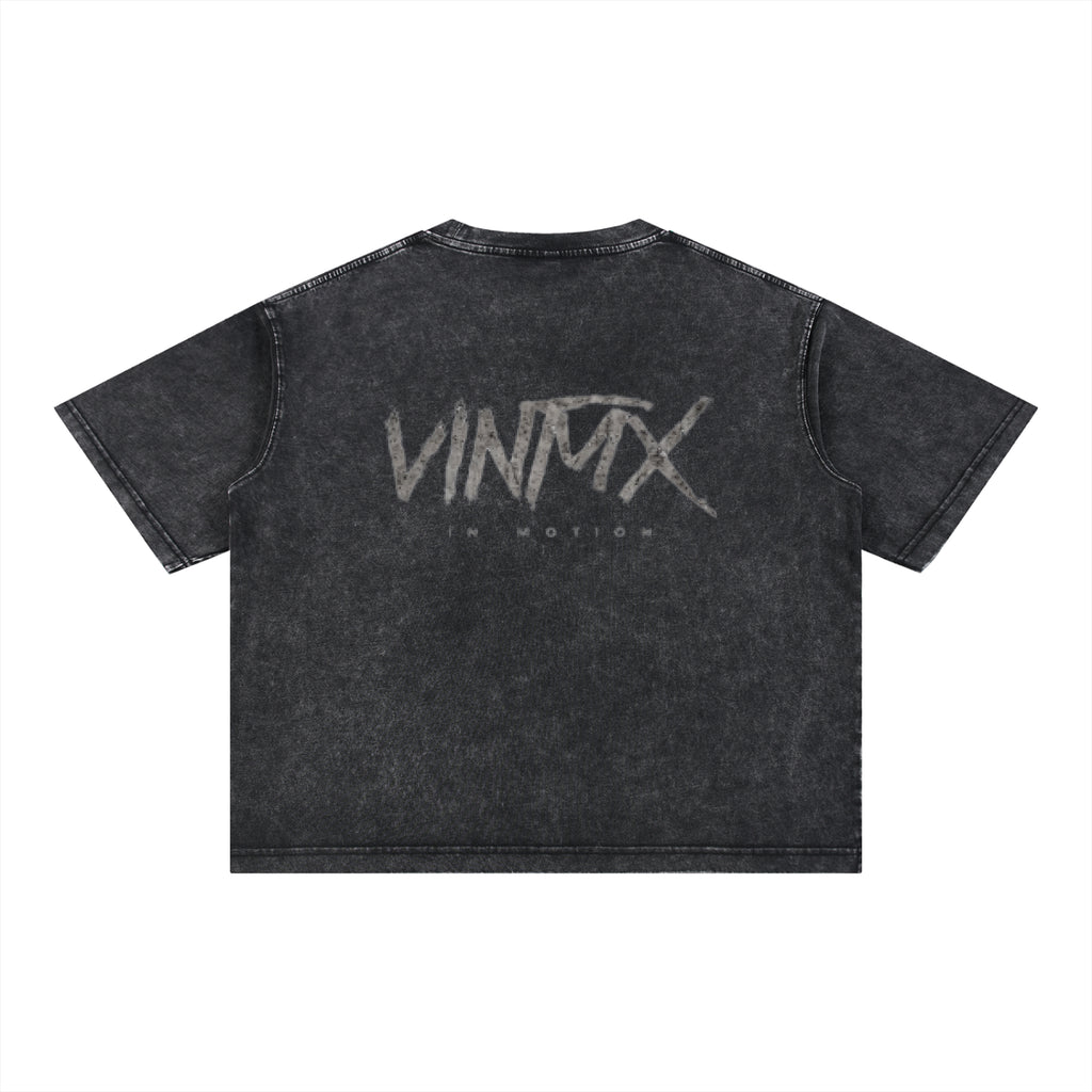 Snow Wash Boxy Cotton T-Shirt – Oversized Unisex