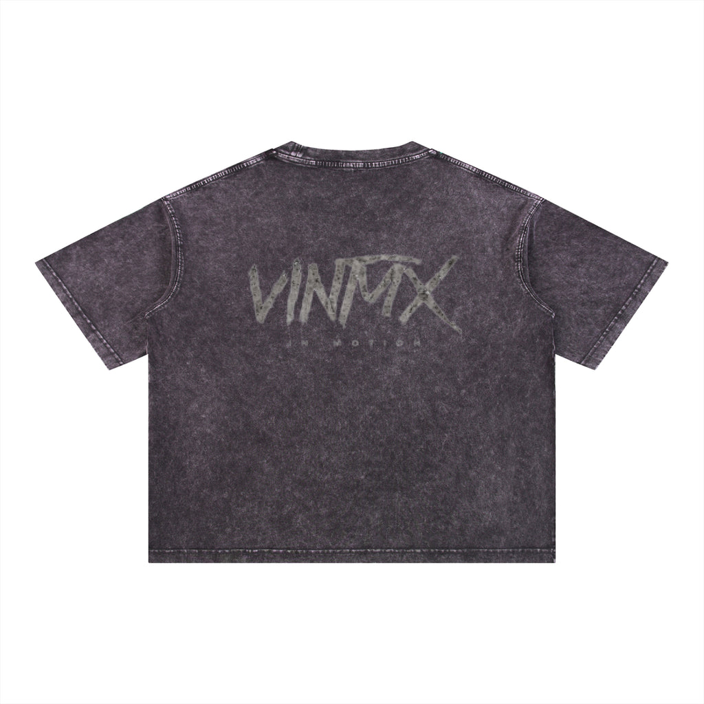 Snow Wash Boxy Cotton T-Shirt – Oversized Unisex