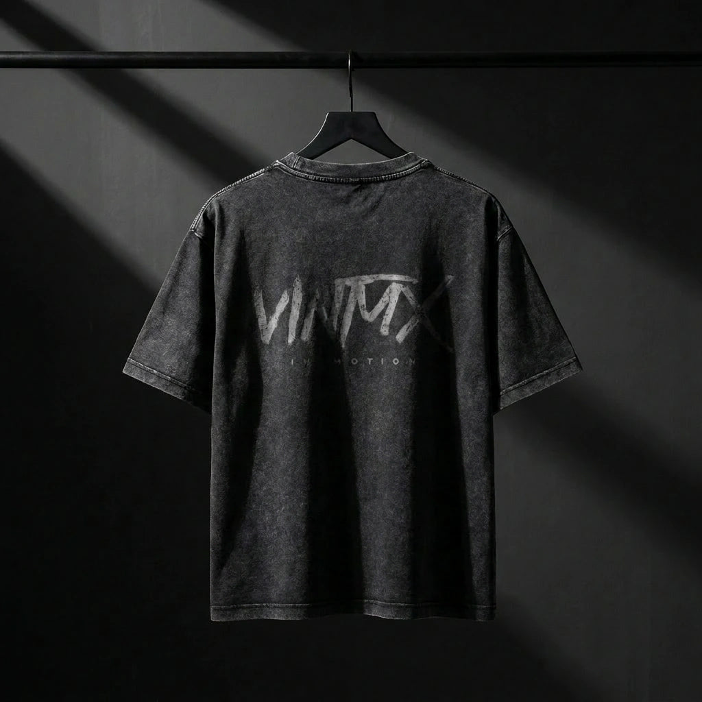 Snow Wash Boxy Cotton T-Shirt – Oversized Unisex