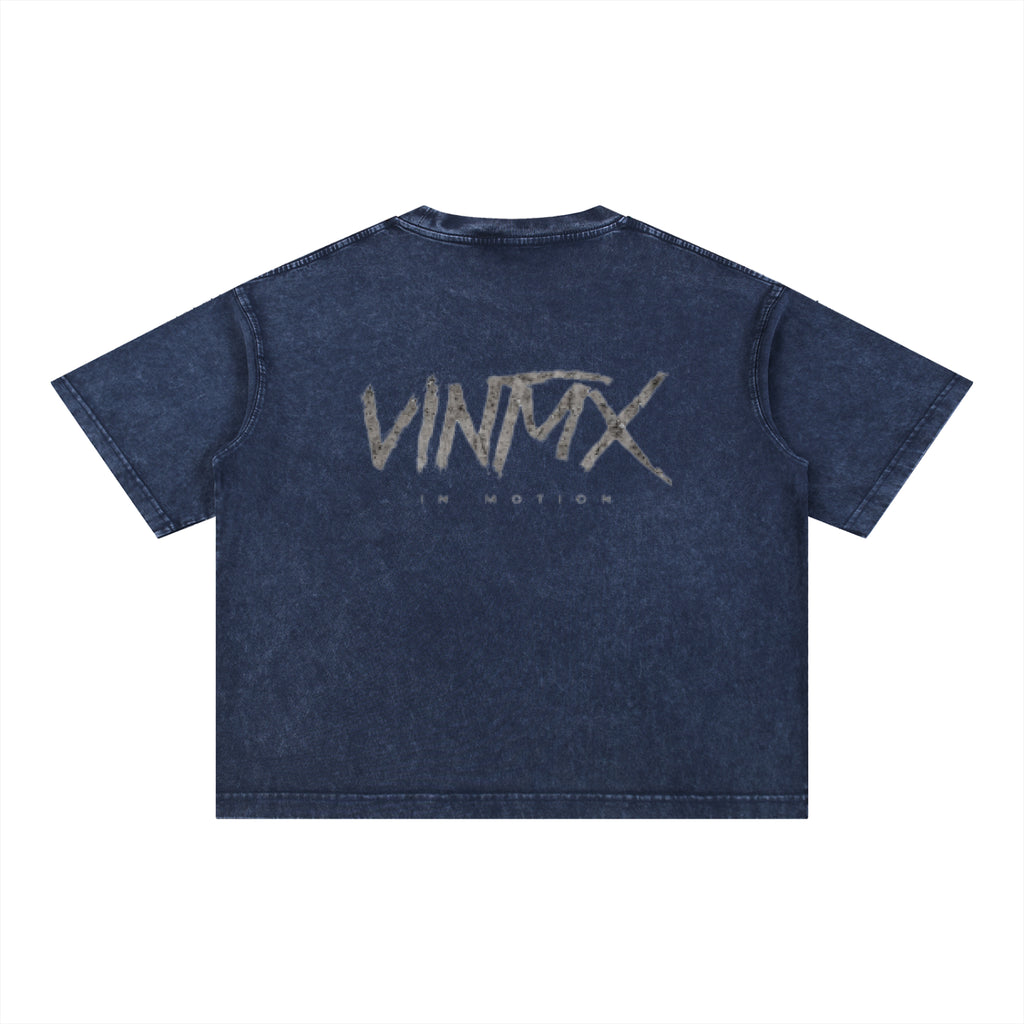 Snow Wash Boxy Cotton T-Shirt – Oversized Unisex